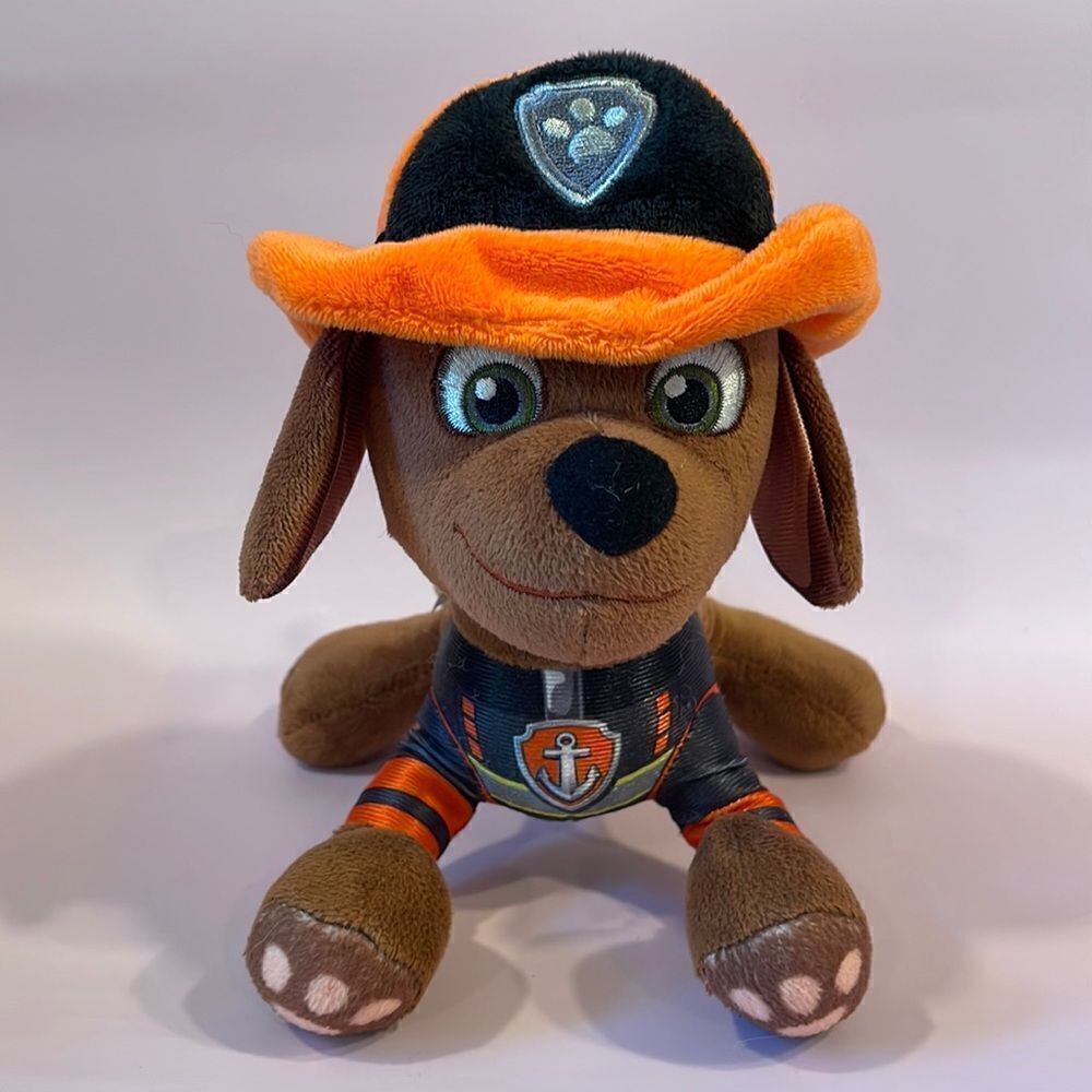 Paw Patrol Ultimate Rescue Fire Zuma Plush 9” tall 6” Long Good Used Condition